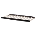 Baxton Studio Lucera Trundle - Underbed Low-Profile Rolling Base for Daybeds and Guest Rooms, Twin, Black - BSOMG24-Black-Trundle