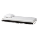 Baxton Studio Lucera Trundle - Underbed Low-Profile Rolling Base for Daybeds and Guest Rooms, Twin, Black - BSOMG24-Black-Trundle