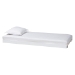 Baxton Studio Lucera Trundle - Underbed Low-Profile Rolling Base for Daybeds and Guest Rooms, Twin, White - BSOMG24-White-Trundle