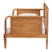 Baxton Studio Lucera Bobbin Twin-To-King Expandable Daybed - Wood Bed Frame with Turned Spindle Detailing, Classic Style Sofa Bed for Bedroom or Guest Room, Oak Brown - BSOMG0110-5-NTOak-Twin to King-Daybed