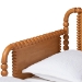 Baxton Studio Lucera Bobbin Twin-To-King Expandable Daybed - Wood Bed Frame with Turned Spindle Detailing, Classic Style Sofa Bed for Bedroom or Guest Room, Oak Brown - BSOMG0110-5-NTOak-Twin to King-Daybed