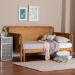 Baxton Studio Lucera Bobbin Twin-To-King Expandable Daybed - Wood Bed Frame with Turned Spindle Detailing, Classic Style Sofa Bed for Bedroom or Guest Room, Oak Brown - BSOMG0110-5-NTOak-Twin to King-Daybed