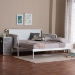 Baxton Studio Lucera Bobbin Twin-To-King Expandable Daybed - Wood Bed Frame with Turned Spindle Detailing, Classic Style Sofa Bed for Bedroom or Guest Room, White - BSOMG0110-5-White-Twin to King-Daybed