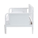 Baxton Studio Lucera Bobbin Twin-To-King Expandable Daybed - Wood Bed Frame with Turned Spindle Detailing, Classic Style Sofa Bed for Bedroom or Guest Room, White - BSOMG0110-5-White-Twin to King-Daybed