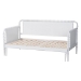 Baxton Studio Lucera Bobbin Twin-To-King Expandable Daybed - Wood Bed Frame with Turned Spindle Detailing, Classic Style Sofa Bed for Bedroom or Guest Room, White - BSOMG0110-5-White-Twin to King-Daybed