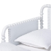 Baxton Studio Lucera Bobbin Twin-To-King Expandable Daybed - Wood Bed Frame with Turned Spindle Detailing, Classic Style Sofa Bed for Bedroom or Guest Room, White - BSOMG0110-5-White-Twin to King-Daybed