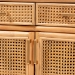 bali & pari McKenna Natural Rattan Sideboard - Handwoven Wicker Buffet Credenza, Boho Coastal Style for Dining or Living Room, 2-Drawer - BSOMcKenna-Light Honey Rattan-Cabinet