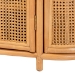 bali & pari McKenna Natural Rattan Sideboard - Handwoven Wicker Buffet Credenza, Boho Coastal Style for Dining or Living Room, 2-Drawer - BSOMcKenna-Light Honey Rattan-Cabinet