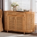 bali & pari McKenna Natural Rattan Sideboard - Handwoven Wicker Buffet Credenza, Boho Coastal Style for Dining or Living Room, 2-Drawer - BSOMcKenna-Light Honey Rattan-Cabinet