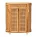 bali & pari McKenna Natural Rattan Storage Cabinet - Handwoven Wicker Accent Cabinet, Boho Coastal Style for Living Room or Entryway, 1-Drawer - BSOMave-Light Honey Rattan-Cabinet