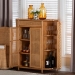 bali & pari McKenna Natural Rattan Storage Cabinet - Handwoven Wicker Accent Cabinet, Boho Coastal Style for Living Room or Entryway, 1-Drawer - BSOMave-Light Honey Rattan-Cabinet