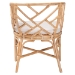 bali & pari Padma Natural Rattan Dining Chair - Handwoven Barrel Accent Chair with Bamboo-Style Frame and Lattice Detail for Boho, Coastal, or Tropical Dining or Lounge Area - BSOPadma-Natural/Rattan-Cushion-DC
