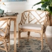 bali & pari Padma Natural Rattan Dining Chair - Handwoven Barrel Accent Chair with Bamboo-Style Frame and Lattice Detail for Boho, Coastal, or Tropical Dining or Lounge Area - BSOPadma-Natural/Rattan-Cushion-DC