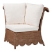 bali & pari Detta Natural Rattan 4-Piece Sectional Set - Handwoven Wicker Corner Lounge Seating with Scalloped Skirt Base and Rolled Arms, Boho Coastal Style for Sunroom or Living Room - BSODetta-Peanut Brown-Rattan-4PC Sectional Set