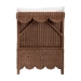 bali & pari Detta Natural Rattan Accent Chair - Handwoven Wicker Lounge Chair with Rolled Back and Scalloped Skirt Base, Boho Coastal Style for Sunroom or Sitting Area - BSODetta-Peanut Brn-Rattan-Armless-Cushion-Chair