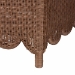 bali & pari Detta Natural Rattan Accent Chair - Handwoven Wicker Lounge Chair with Rolled Back and Scalloped Skirt Base, Boho Coastal Style for Sunroom or Sitting Area - BSODetta-Peanut Brn-Rattan-Armless-Cushion-Chair