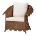 bali & pari Detta Natural Rattan Armchair - Handwoven Wicker Chair with Rolled Arms and Scalloped Skirt Base, Boho Coastal Style for Lounge or Sunroom - BSODetta-Peanut Brown-Rattan-Lounge-Cushion-AC