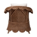 bali & pari Detta Natural Rattan Armchair - Handwoven Wicker Chair with Rolled Arms and Scalloped Skirt Base, Boho Coastal Style for Lounge or Sunroom - BSODetta-Peanut Brown-Rattan-Lounge-Cushion-AC