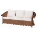 bali & pari Detta Natural Rattan 3-Piece Living Room Set - Handwoven Wicker Lounge Seating with Scalloped Skirt Base and Rolled Arms, Boho Coastal Style for Sunroom or Living Room - BSODetta-Peanut Brown-Rattan-3PC Set