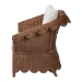 bali & pari Detta Natural Rattan Loveseat with Cushion - Handwoven Wicker Settee with Rolled Arms and Scalloped Skirt Base, Boho Coastal Style for Sunroom or Lounge - BSODetta-Peanut Brown-Rattan-Cushion-LS
