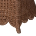 bali & pari Detta Natural Rattan Loveseat with Cushion - Handwoven Wicker Settee with Rolled Arms and Scalloped Skirt Base, Boho Coastal Style for Sunroom or Lounge - BSODetta-Peanut Brown-Rattan-Cushion-LS