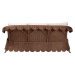 bali & pari Detta Natural Rattan Sofa with Cushion - Handwoven Wicker Settee with Rolled Arms and Scalloped Skirt Base, Boho Coastal Style for Sunroom or Lounge - BSODetta-Peanut Brown-Rattan-Cushion-Sofa