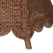 bali & pari Detta Natural Rattan Sofa with Cushion - Handwoven Wicker Settee with Rolled Arms and Scalloped Skirt Base, Boho Coastal Style for Sunroom or Lounge - BSODetta-Peanut Brown-Rattan-Cushion-Sofa