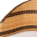 bali & pari Elma Rattan Dining Chair with Cushion - Barrel-Back Accent Chair with Synthetic Woven and Natural Rattan Frame, Boho Coastal Style Seating for Dining or Living Room - BSOElma-Natural/Brown Stripes-Rattan-Cushion-DC