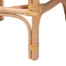 bali & pari Elma Rattan Counter Stool with Cushion - Barrel-Back Counter Chair with Synthetic Woven and Natural Rattan Frame, Boho Coastal Style Seating for Kitchen or Lounge - BSOElma-Natural/Brown Stripes-Rattan-Cushion-CS