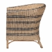 bali & pari Elda Natural Rattan Accent Chair - Wicker Barrel-Back Chair with Two-Tone Woven Stripes and Cushion, Coastal Boho Style Seating for  Living Room or Sunroom - BSOElda-Natural/Blue Stripes-Rattan-Cushion-DC