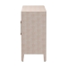 Baxton Studio Nira Faux Shagreen Storage Cabinet - Contemporary 2-Door Accent Sideboard with Sleek Metal Handles, for Entryway or Living Room - BSOJY24B281-Beige Faux Shagreen-Cabinet