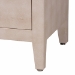 Baxton Studio Nira Faux Shagreen Storage Cabinet - Contemporary 2-Door Accent Sideboard with Sleek Metal Handles, for Entryway or Living Room - BSOJY24B281-Beige Faux Shagreen-Cabinet