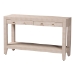 Baxton Studio Nira Faux Shagreen Console Table - Contemporary Accent Display Piece with 2 Drawers and Open Shelf, Storage Solution for Entryway or Living Room - BSOJY24B282-Beige Faux Shagreen-Console Table