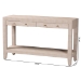 Baxton Studio Nira Faux Shagreen Console Table - Contemporary Accent Display Piece with 2 Drawers and Open Shelf, Storage Solution for Entryway or Living Room - BSOJY24B282-Beige Faux Shagreen-Console Table