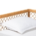 bali & pari Teresa Natural Rattan Daybed - Handwoven Sofa Bed Frame with Scalloped Edge and Open Lattice Back and Side, Coastal Boho Style Lounge Seating, Twin - BSOTeresa-Light Honey Rattan-Daybed