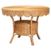 bali & pari Trevor 5-Piece Rattan Dining Set - Round Wicker Table with Scallop Edge and 4 Armchairs, Handwoven Boho Coastal Style for Dining, Kitchen or Sun Room, Light Honey - BSOTrevor-Light Honey Rattan-5PC Dining Set