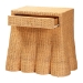 bali & pari Chica Scalloped Natural Rattan Console Table with Drawer - Handwoven Wicker Accent Table with Flared Skirt, Coastal Boho Style for Entryway or Living Room, Rectangle - BSOChica-Light Honey Wicker-End Table