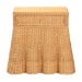 bali & pari Chica Scalloped Natural Rattan Console Table with Drawer - Handwoven Wicker Accent Table with Flared Skirt, Coastal Boho Style for Entryway or Living Room, Rectangle - BSOChica-Light Honey Wicker-End Table