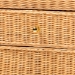 bali & pari Chica Scalloped Natural Rattan Console Table with Drawer - Handwoven Wicker Accent Table with Flared Skirt, Coastal Boho Style for Entryway or Living Room, Rectangle - BSOChica-Light Honey Wicker-End Table