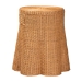 bali & pari Dayo Scalloped Natural Rattan Console Table with Drawer - Handwoven Wicker Accent Table with Flared Skirt, Coastal Boho Style for Entryway or Living Room, Round - BSODayo-Light Honey Wicker-End Table