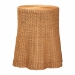 bali & pari Dayo Scalloped Natural Rattan Console Table with Drawer - Handwoven Wicker Accent Table with Flared Skirt, Coastal Boho Style for Entryway or Living Room, Round - BSODayo-Light Honey Wicker-End Table