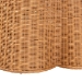 bali & pari Dayo Scalloped Natural Rattan Console Table with Drawer - Handwoven Wicker Accent Table with Flared Skirt, Coastal Boho Style for Entryway or Living Room, Round - BSODayo-Light Honey Wicker-End Table
