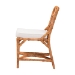 bali & pari Alondra Natural Rattan Dining Chair - Handwoven Wicker Side Chair with Removable Cushion, Coastal Boho Kitchen or Dining Room Seating - BSOAlondra-Light Honey/Rattan-No Arm-Cushion-DC