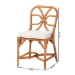 bali & pari Alondra Natural Rattan Dining Chair - Handwoven Wicker Side Chair with Removable Cushion, Coastal Boho Kitchen or Dining Room Seating - BSOAlondra-Light Honey/Rattan-No Arm-Cushion-DC