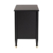 Baxton Studio Tamra Black Wood Chest with Drawers - Bedroom Storage Unit with Metallic Accents, 6-Drawer Modern Transitional Bedroom Storage Solution - BSOSW8000-90CH6D-Black-Chest