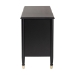 Baxton Studio Tamra Black Wood Dresser with Drawers - Bedroom Storage Unit with Metallic Accents, 6-Drawer Modern Transitional Bedroom Storage Solution - BSOSW8000-90D6D-Black-Dresser