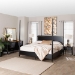 Baxton Studio Tamra Four-Poster Platform Bedroom Set - Black Wood Bed Frame with Matching Dresser and Two Nightstands, Modern Transitional Bedroom Furniture, King - BSOTamra-Black-4PC King Poster Bedroom Set