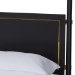 Baxton Studio Tamra Four-Poster Platform Bedroom Set - Black Wood Bed Frame with Matching Dresser and Two Nightstands, Modern Transitional Bedroom Furniture, King - BSOTamra-Black-4PC King Poster Bedroom Set