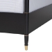 Baxton Studio Tamra Four-Poster Platform Bedroom Set - Black Wood Bed Frame with Matching Dresser and Two Nightstands, Modern Transitional Bedroom Furniture, King - BSOTamra-Black-4PC King Poster Bedroom Set