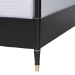 Baxton Studio Tamra Four-Poster Platform Bedroom Set - Black Wood Bed Frame with Matching Dresser, Chest and Nightstand, Modern Transitional Bedroom Furniture, King - BSOSW8650-Black-4PC King Poster Bedroom Set
